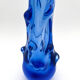Vase Jan Beránek Chribska Art Glass Blue 27cm 1.68kg Mid-Century