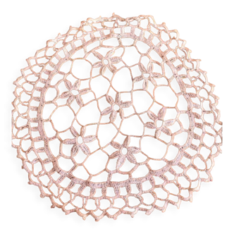 Napperon fait main en coton état neuf diamètre 28 cm