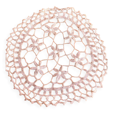 Napperon fait main en coton état neuf diamètre 28 cm