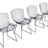 Harry Bertoia's "Wire" series of 4 chairs for Knoll
