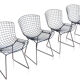 Série de 4 chaises "Wire" d'Harry Bertoia pour Knoll