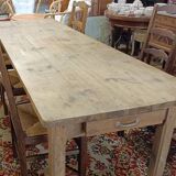 Large 19th Century Farm Table - Solid Wood - 240 cm