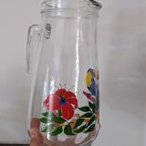 Tropical glass pitcher