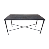 Wrought iron coffee table and marble top