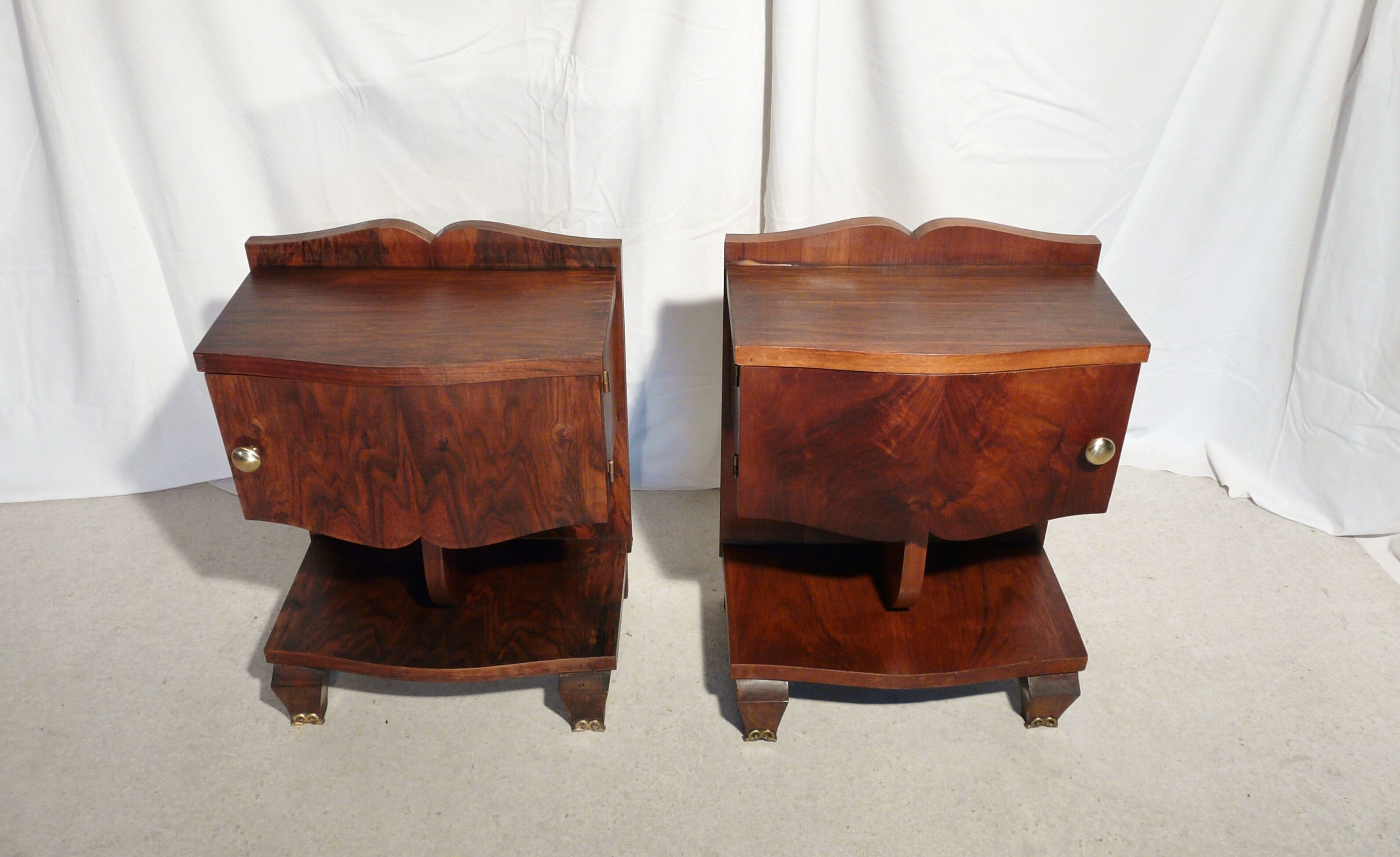 Pair of rosewood bedsides
