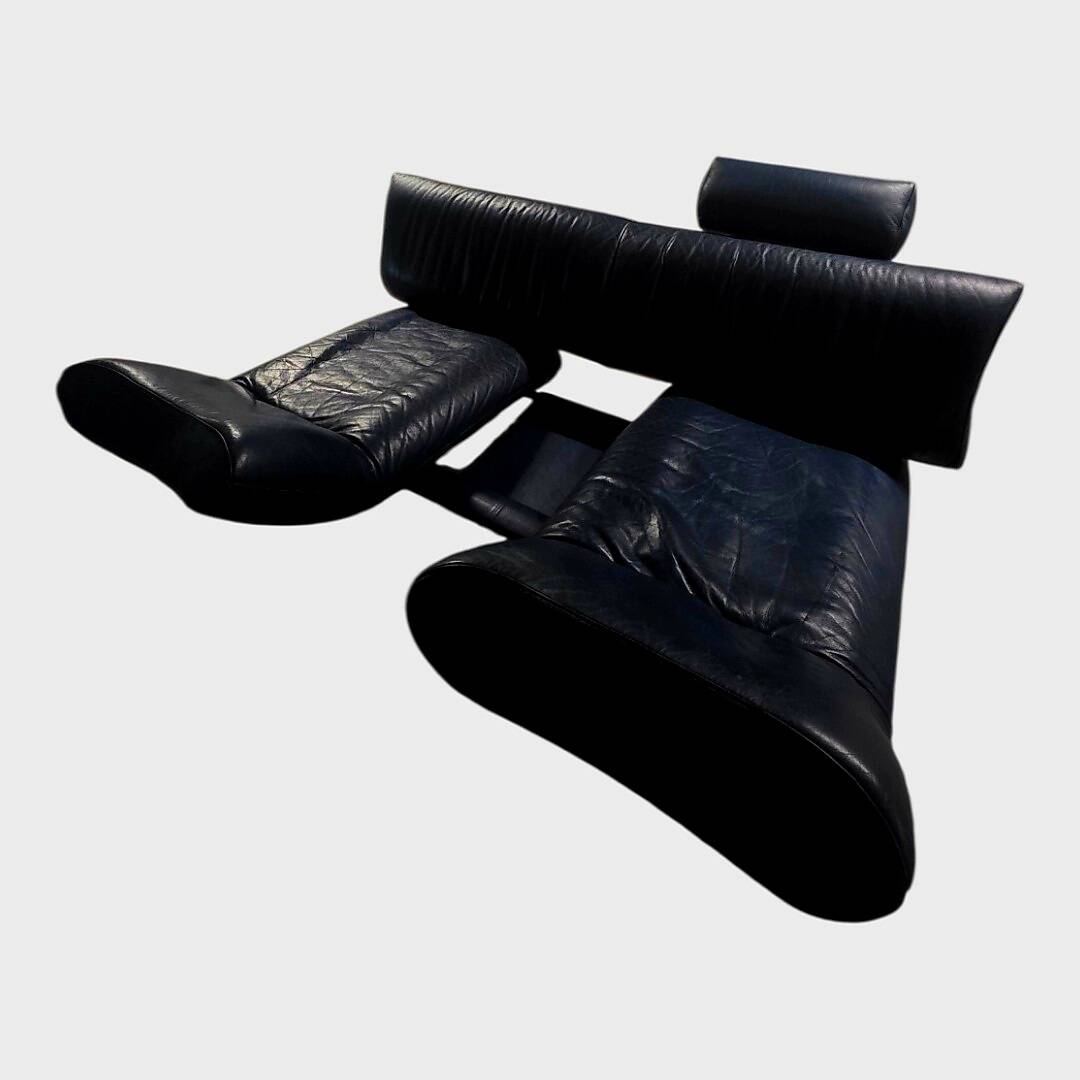 Iconic De Sede DS-140 Sofa (Navy Blue) – Circa 1980