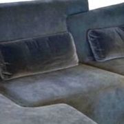 High-end black fabric sofa Confluence Ligne Roset