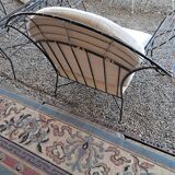 Paire de fauteuils metal