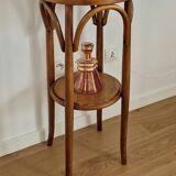 1940s curved wood side table