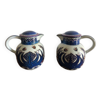 Pair of pitchers Royal Copenhagen 1967 signed Berte Jessen