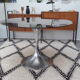 Table pied tulipe chromé années 70