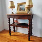 Console ancienne noyer massif desserte