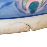 1930s Italian Hand-Painted Ceramic Planter - Vibrant Floral Motif