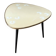 Tripod coffee table with floral design from the 1950s in brass metal and decorative top.