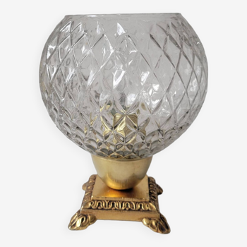 Brass and glass lamp