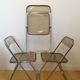 lot of 3 chairs "Plia", Giancarlo Piretti edition Castelli Italy 60-70