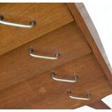 Vintage 1960s chest of drawers with compass feet