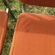 LOT of 8 chairs in orange fabric '70s very comfortable