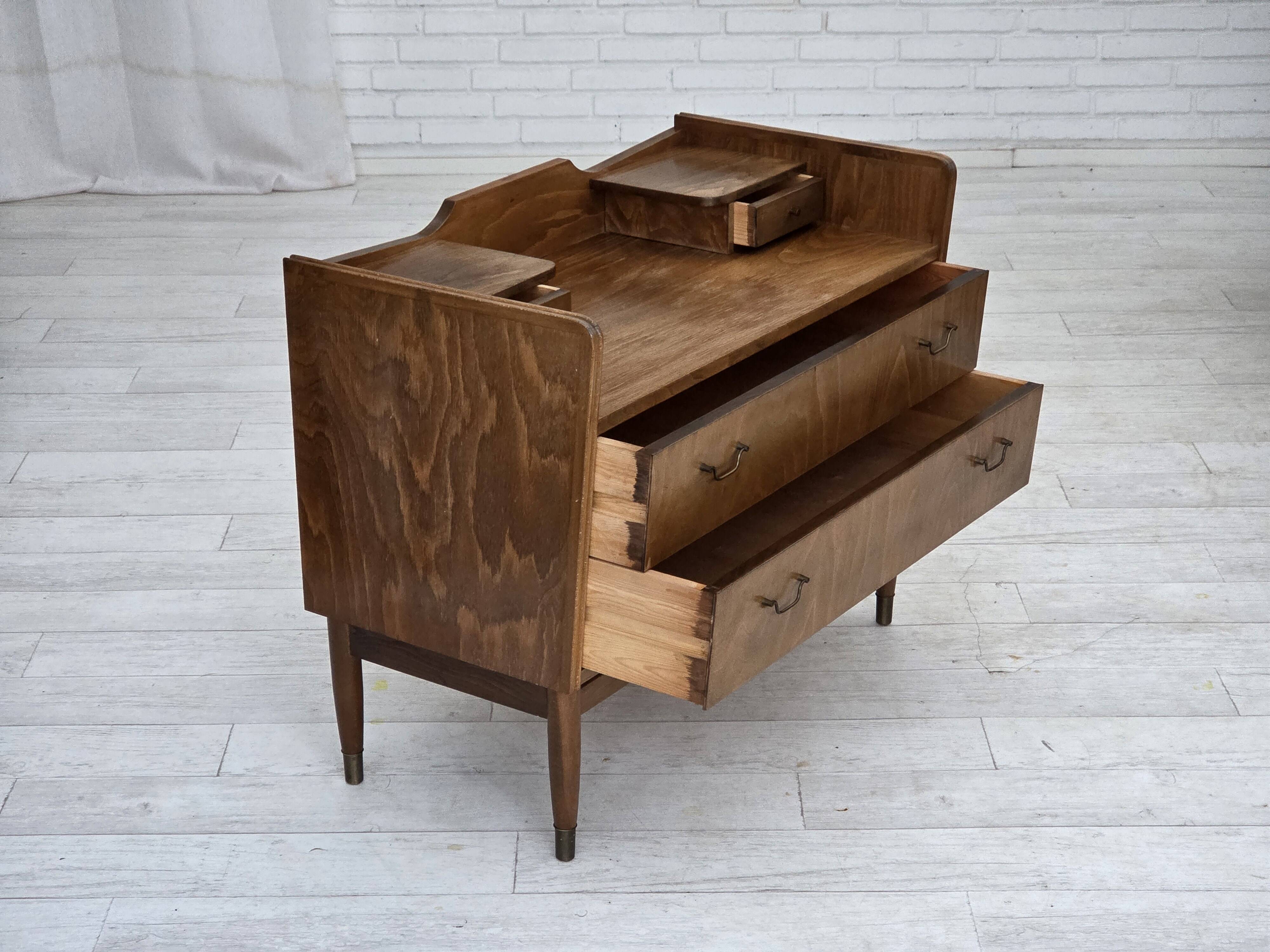 1970s, Danish chest of drawers, beech wood.