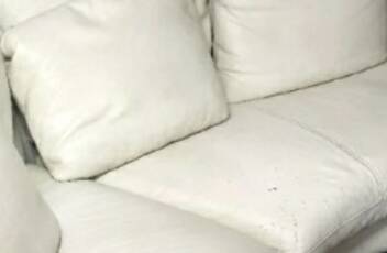 High-end white leather sofa