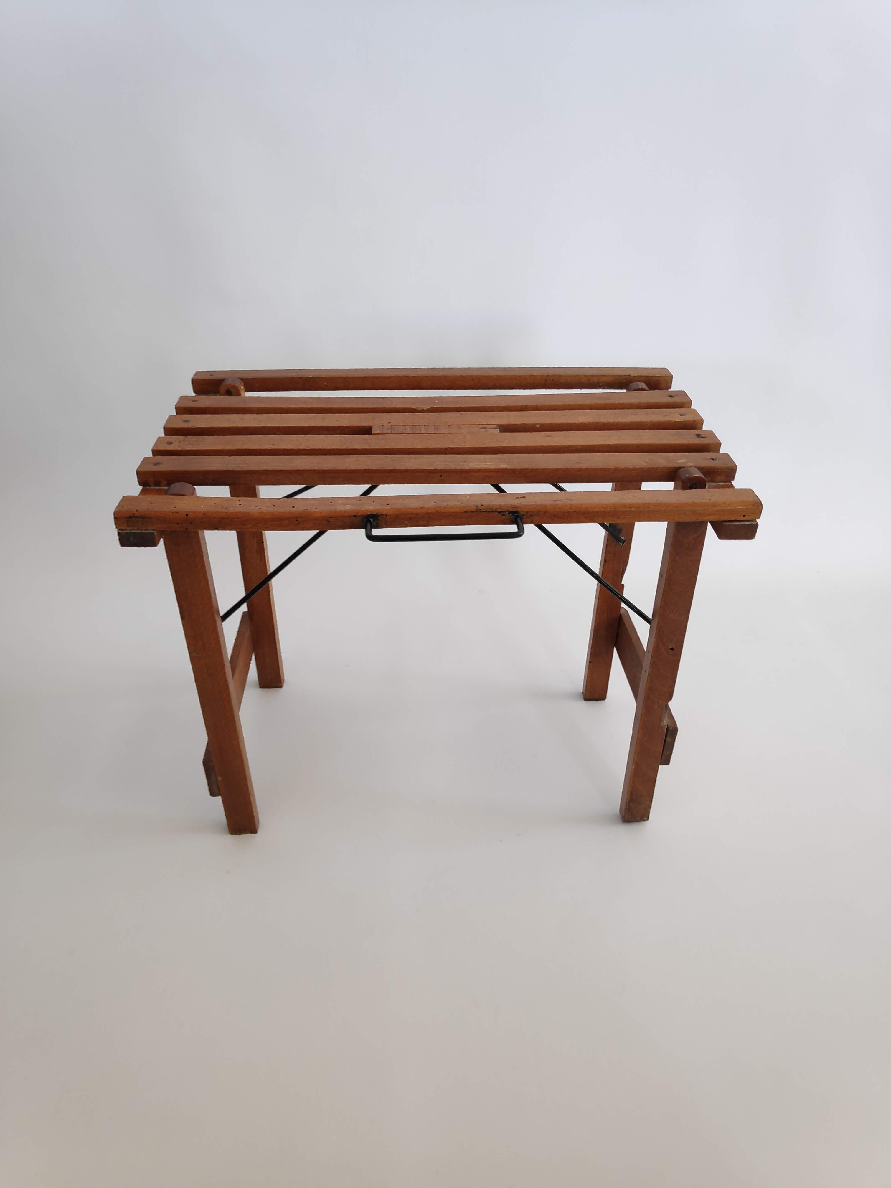 Wooden and metal  stool