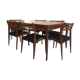 Ensemble table et chaises en palissandre