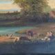 19th century Dutch School "Animated landscape with rural theme"