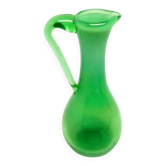 Jarre moderniste, verre turquoise, conçu par J. Słuczan-Orkusz, Pologne, années 1970