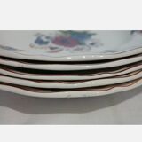 5 hollow plates Sarreguemines model Agreste