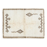 Tapis d'aire vintage turc fait à la main en laine et coton beige des années 1970 155x215