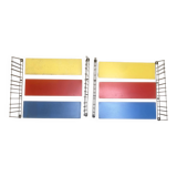 Tomado wall shelf pair – Mondrian colours – vintage