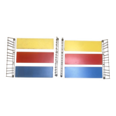 Tomado wall shelf pair – Mondrian colours – vintage