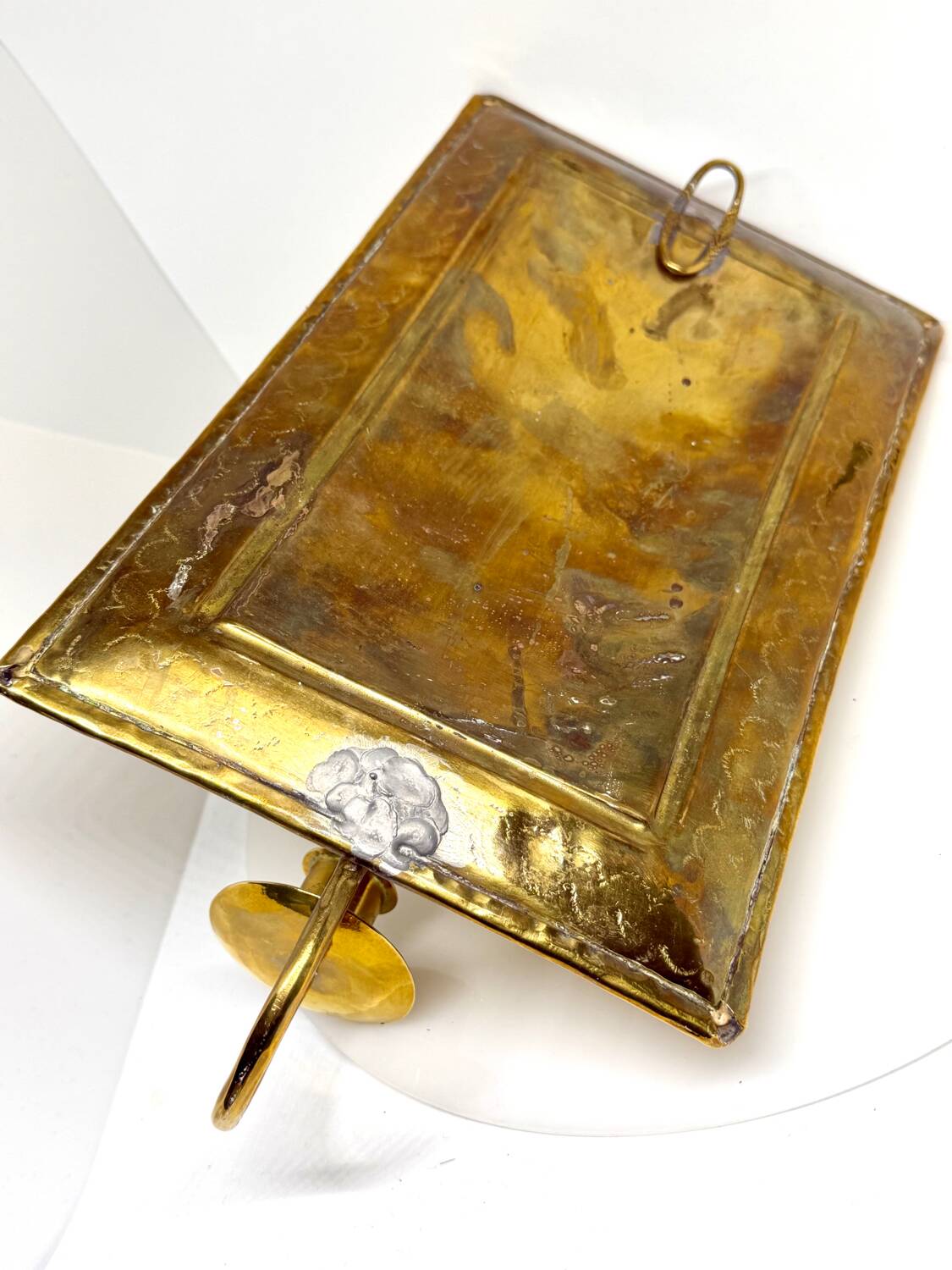 Large ScandiSca Vintage Brass Wall Candle holder  Sconce  height 34 cm