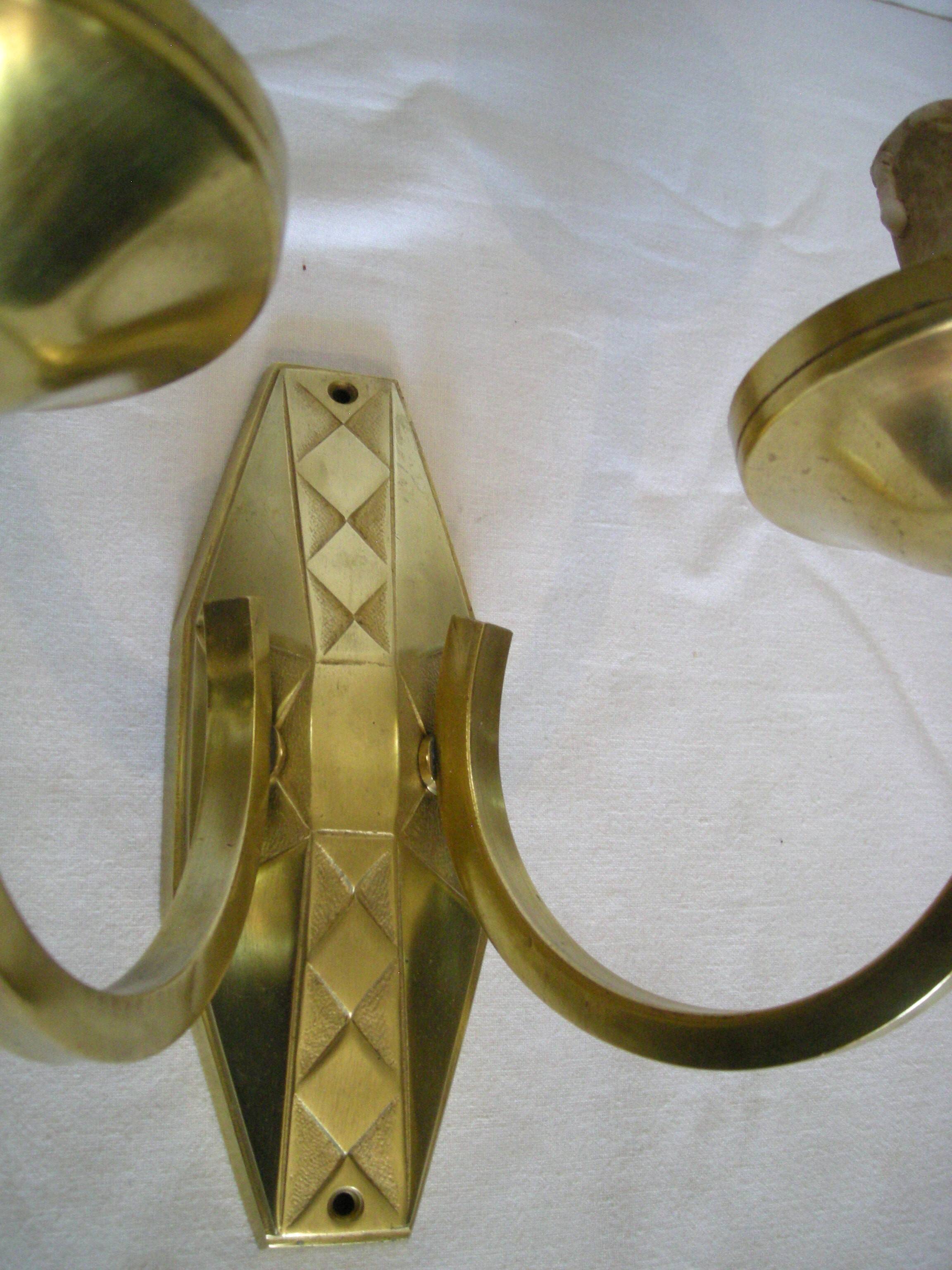 Pair of 1930s wall lights - art deco