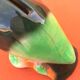 Polychrome ceramic parrot shape