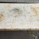 Large white Tolix table in vintage metal, 120 cm x 70.5 cm