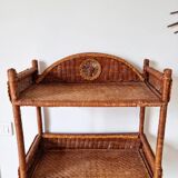 Vintage rattan shelf