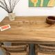 XXL solid walnut table with tapered legs