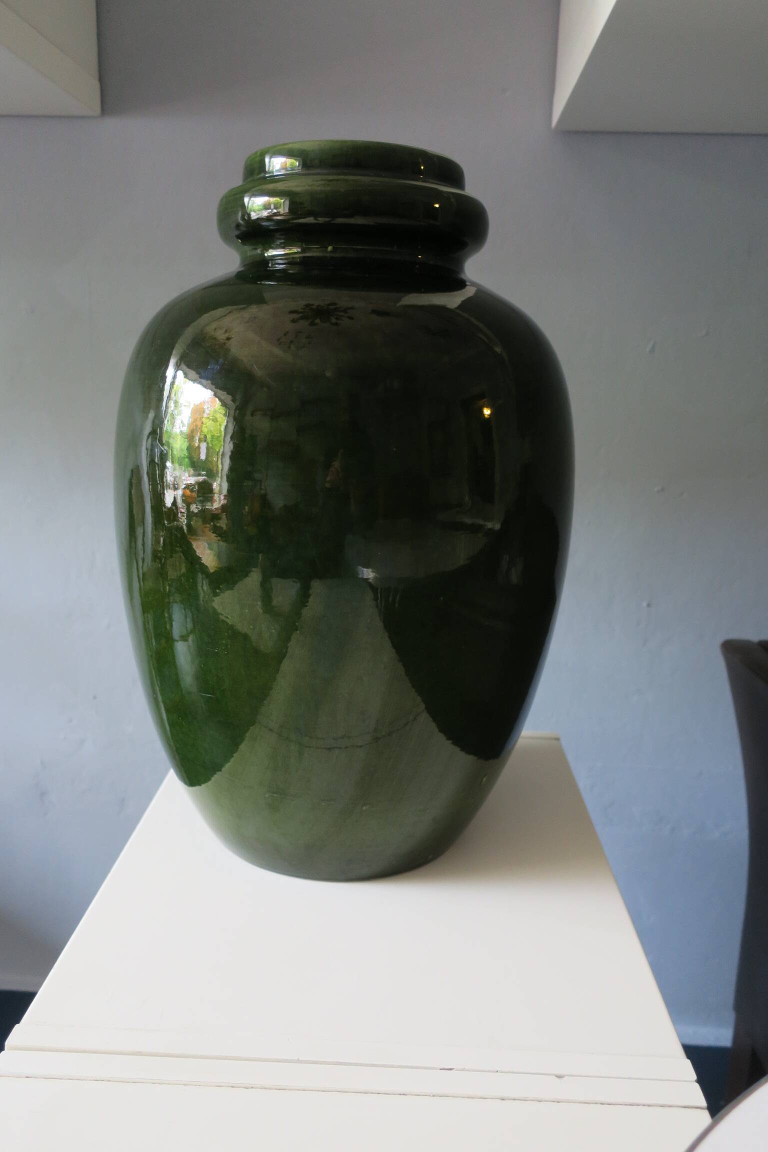 Brutalist large mid century ceramic floor vase, 1960s