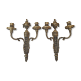 Paire d'appliques en bronze