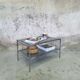 Chrome metal coffee table