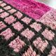 New purple berber wool rug 75x355
