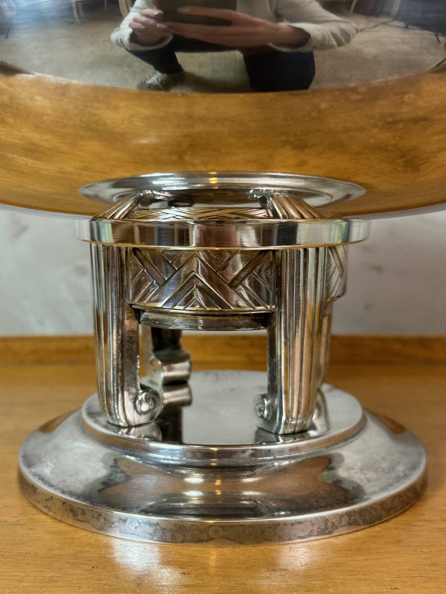 Art Deco silver-plated metal cup