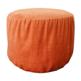 Old pink velvet pouf or green moumoute