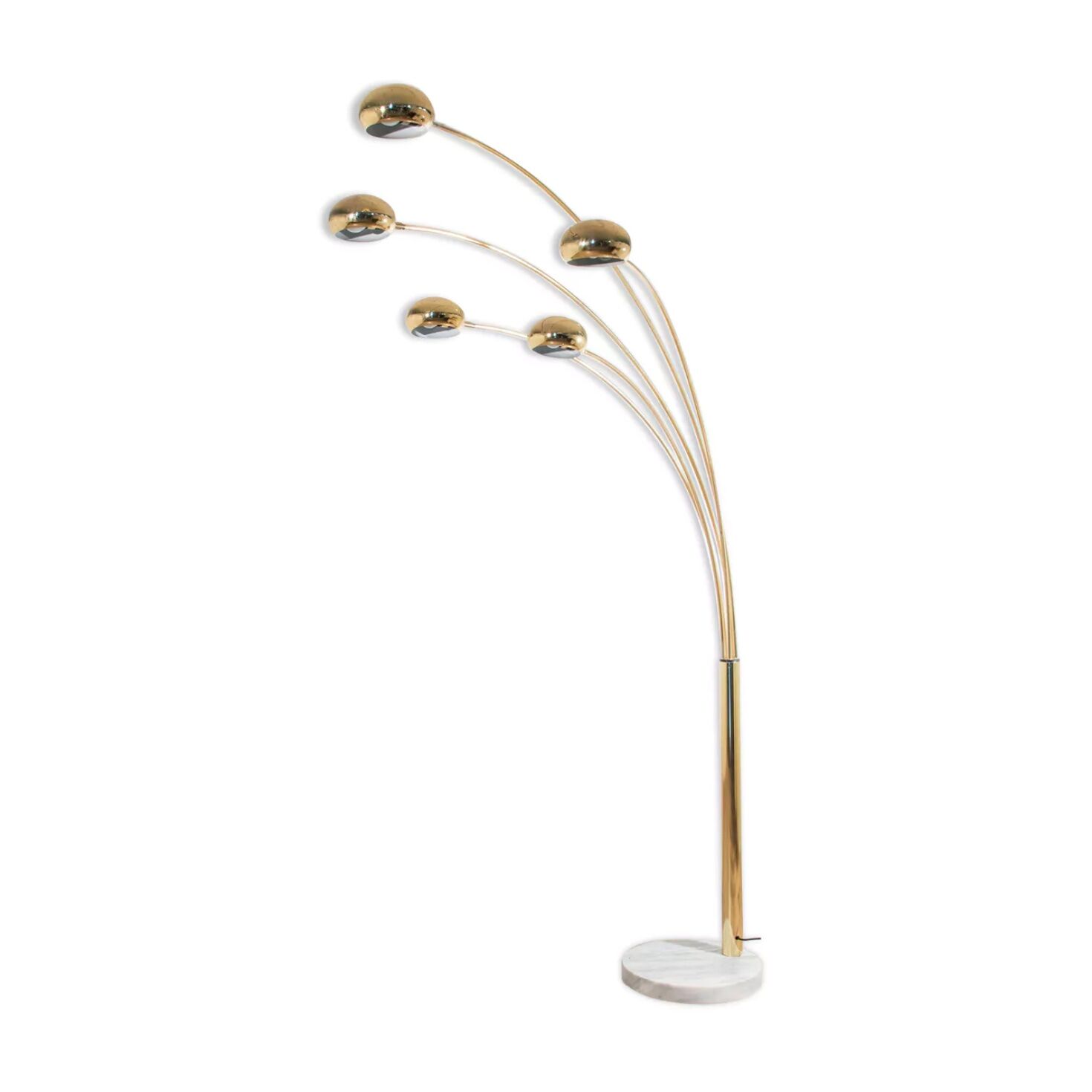 Italian 5-arm mid-century floor lamp