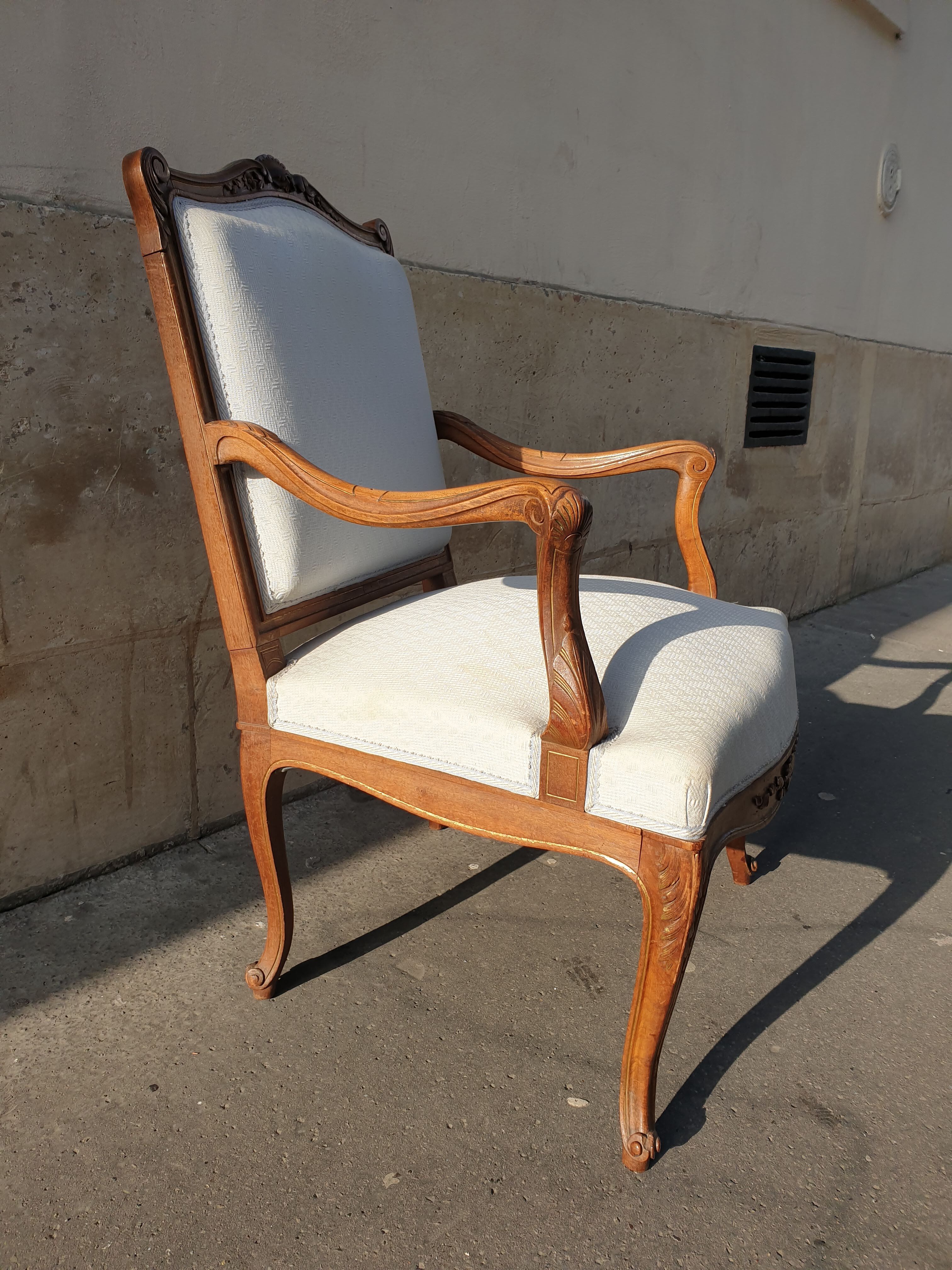 Louis XV style chair wood and gilding