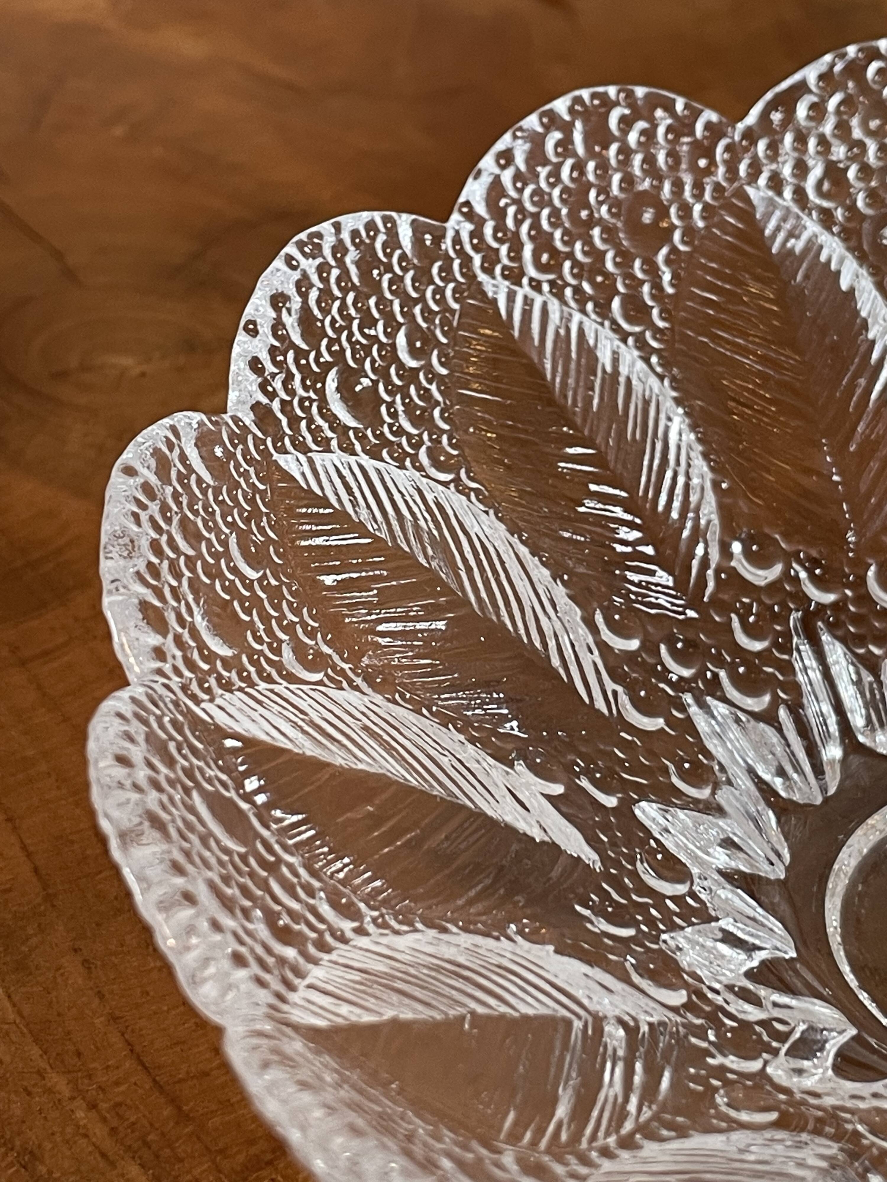 Lausitzer Glaswerke, East German (GDR) Crystal Glass Serving Bowl, Medea Design by R. Koschnick