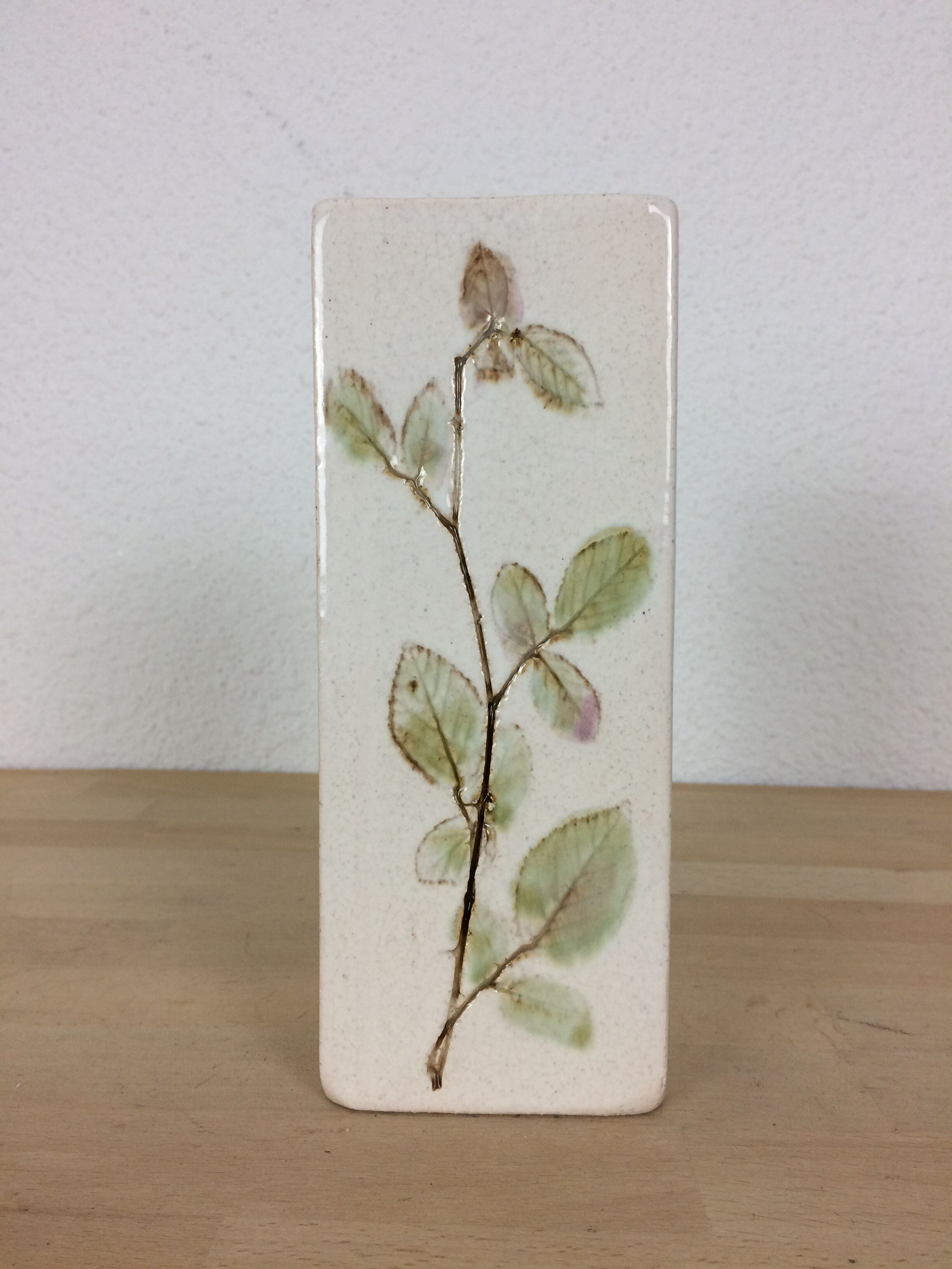 Vase Raymonde Leduc herbarium, ceramics