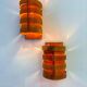 Pair of Hans Agne Jakobsson pine wall lights for Markaryd, Sweden, 1970s