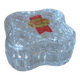 Old small square crystal box Anna Hütte